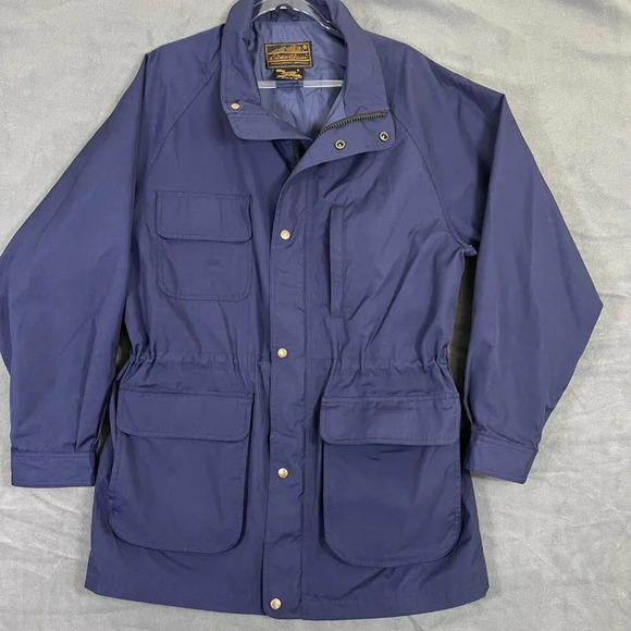 Eddie Bauer Mens Blue Field Barn Hunting Jacket Parka Water Repel - Picture 2 of 8